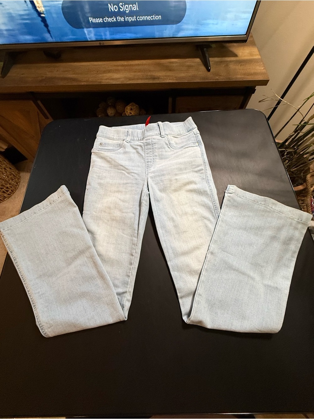 Spanx Pull-On Flare Jeans in Retro Light Wash Size Small